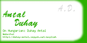 antal duhay business card